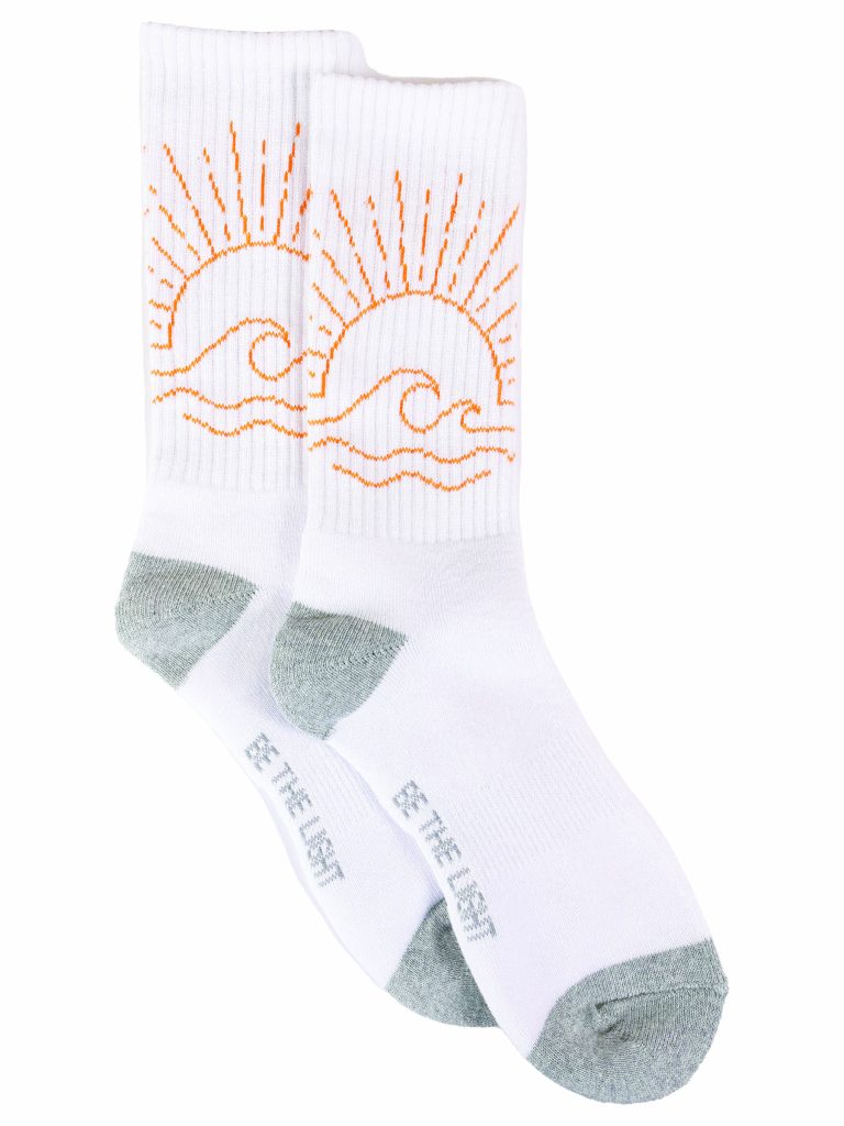 Simply Southern "Be The Light" Sunset Waves Crew Socks