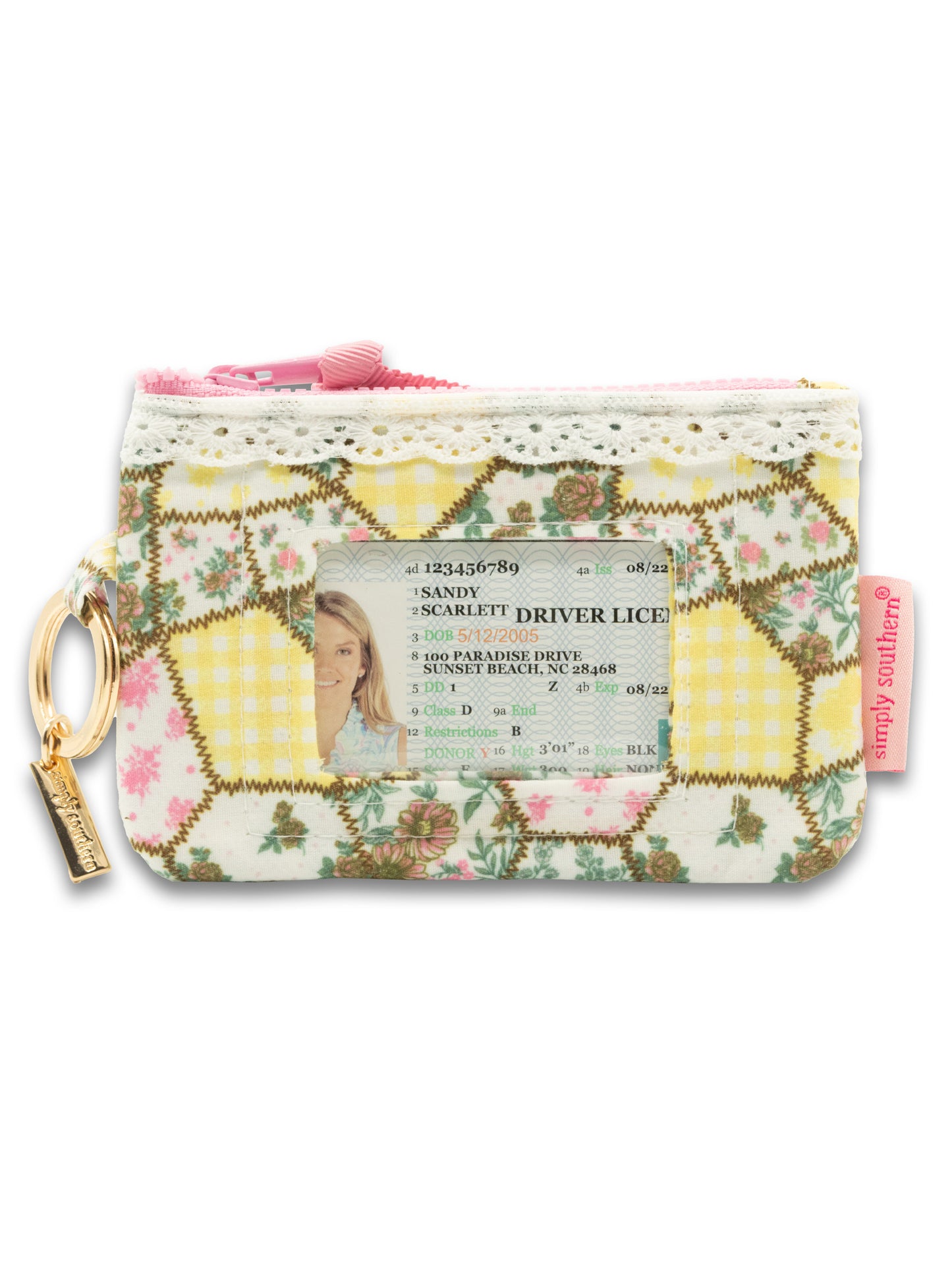 Simply Southern Lace Yellow Patch ID Wallet