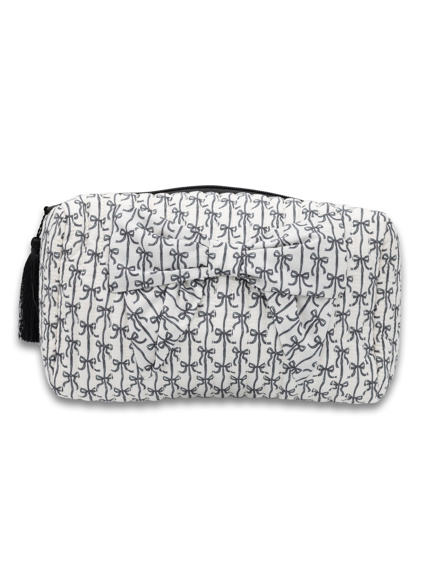 Simply Southern Quilted Black Bow Cosmo Bag