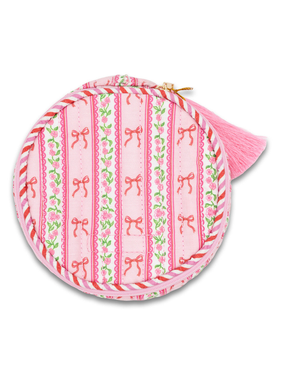 Simply Southern Pink Bow Quilted Tassel Bag