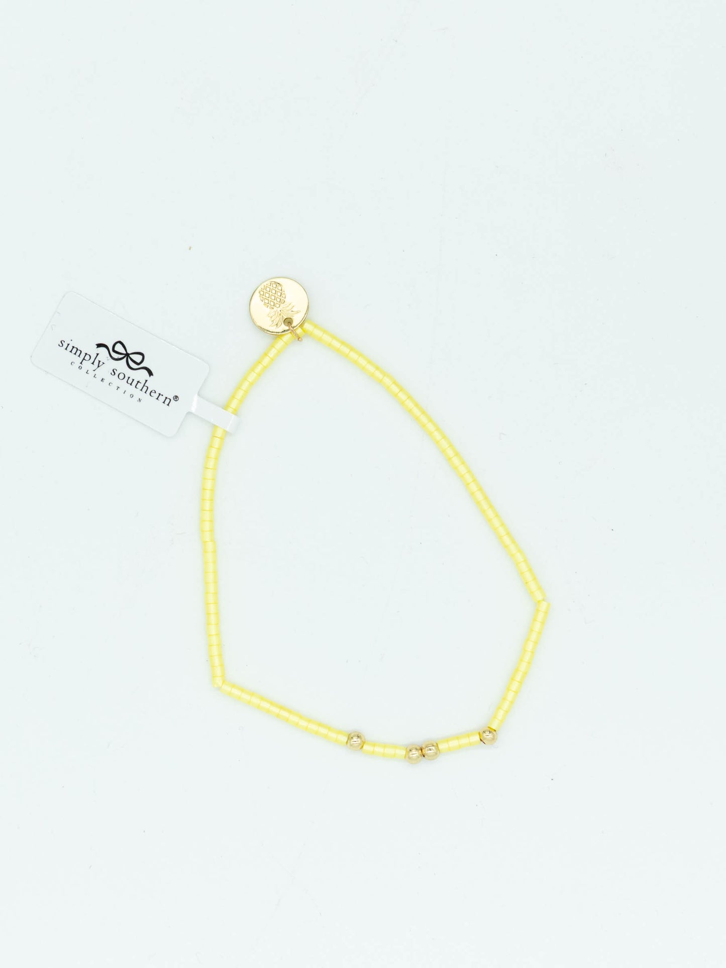 Simply Southern Yellow & Gold Beaded Bracelet