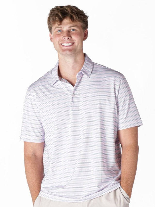 Simply Southern Men's Striped UPF Polo