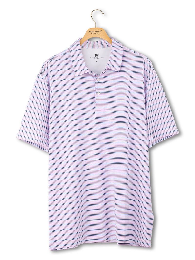 Simply Southern Youth Purple Stripe Polo
