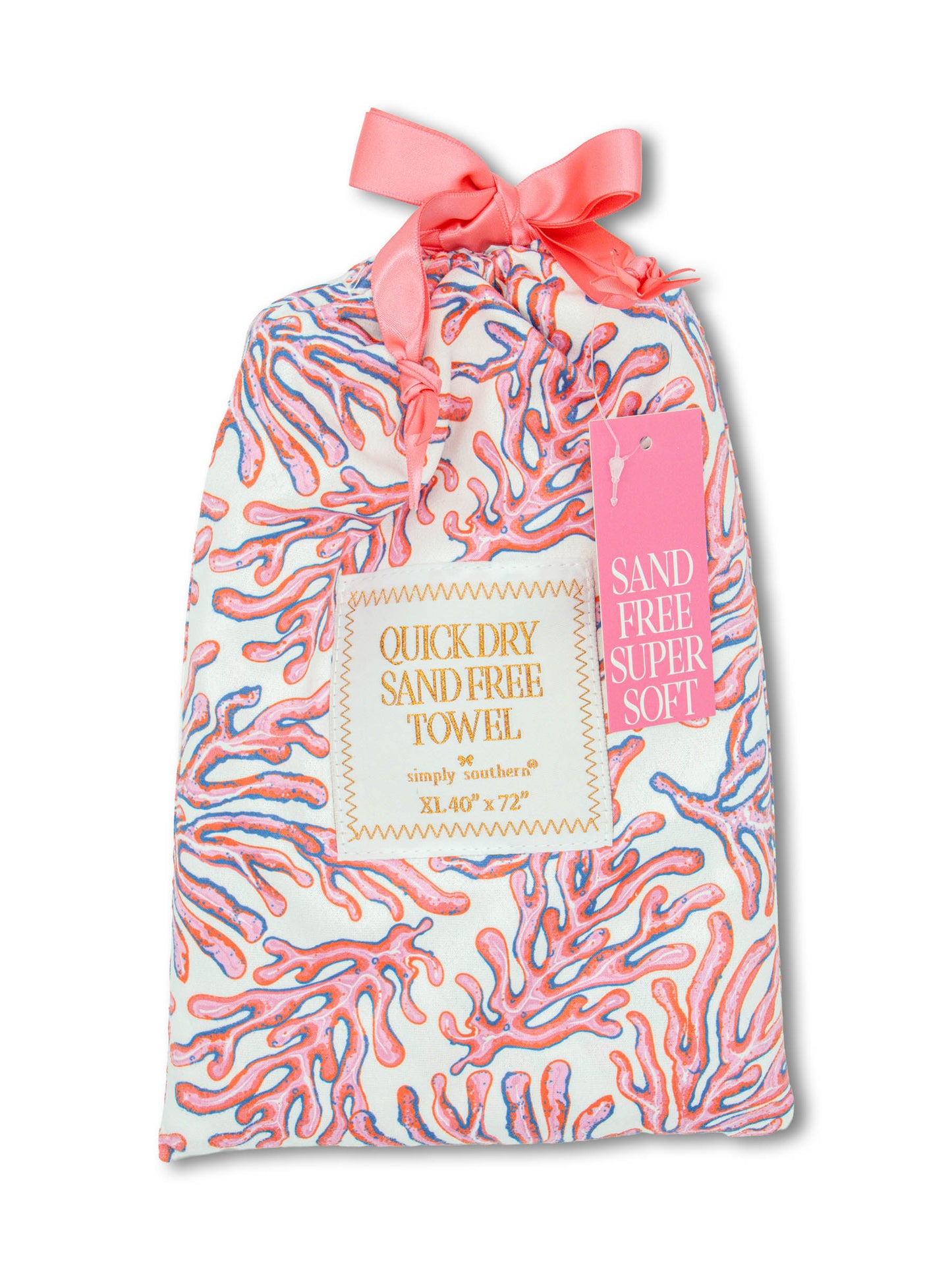 Simply Southern Quick Dry Towel Coral