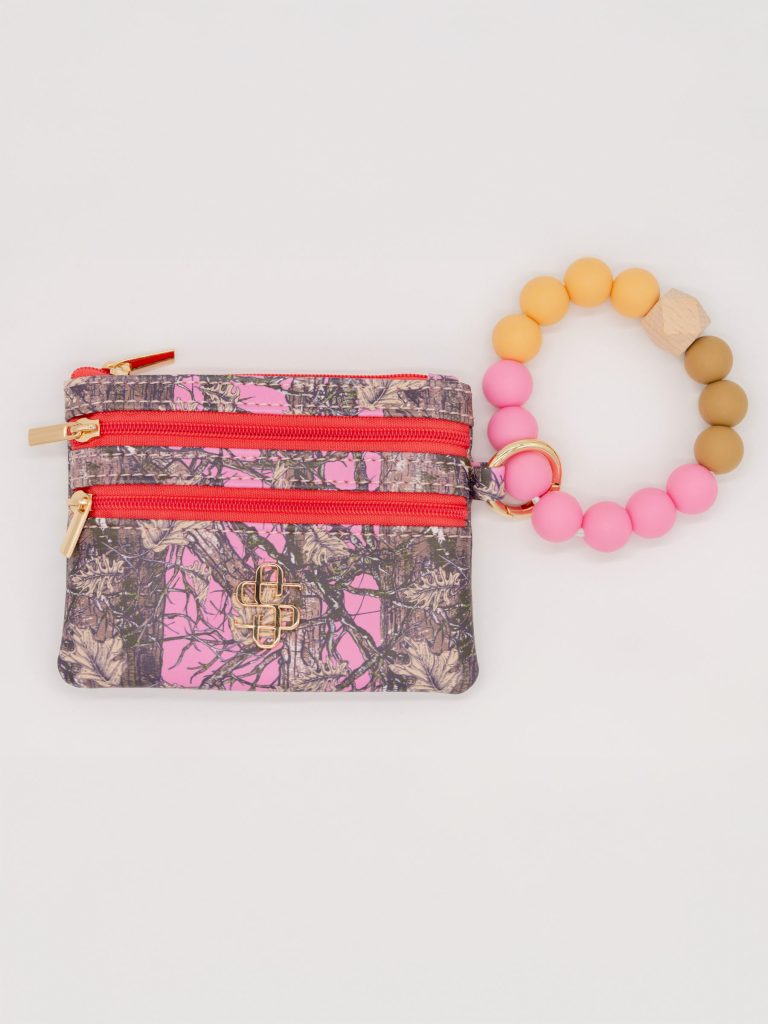 Simply Southern Pink Camo Beaded Bangle Wallet