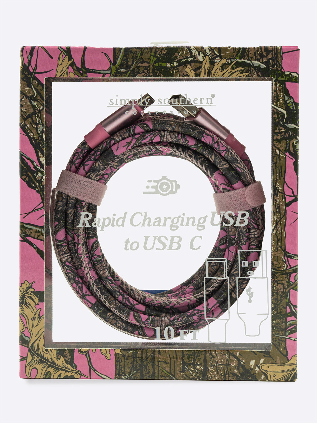 Simply Southern Pink Camo Phone Charger