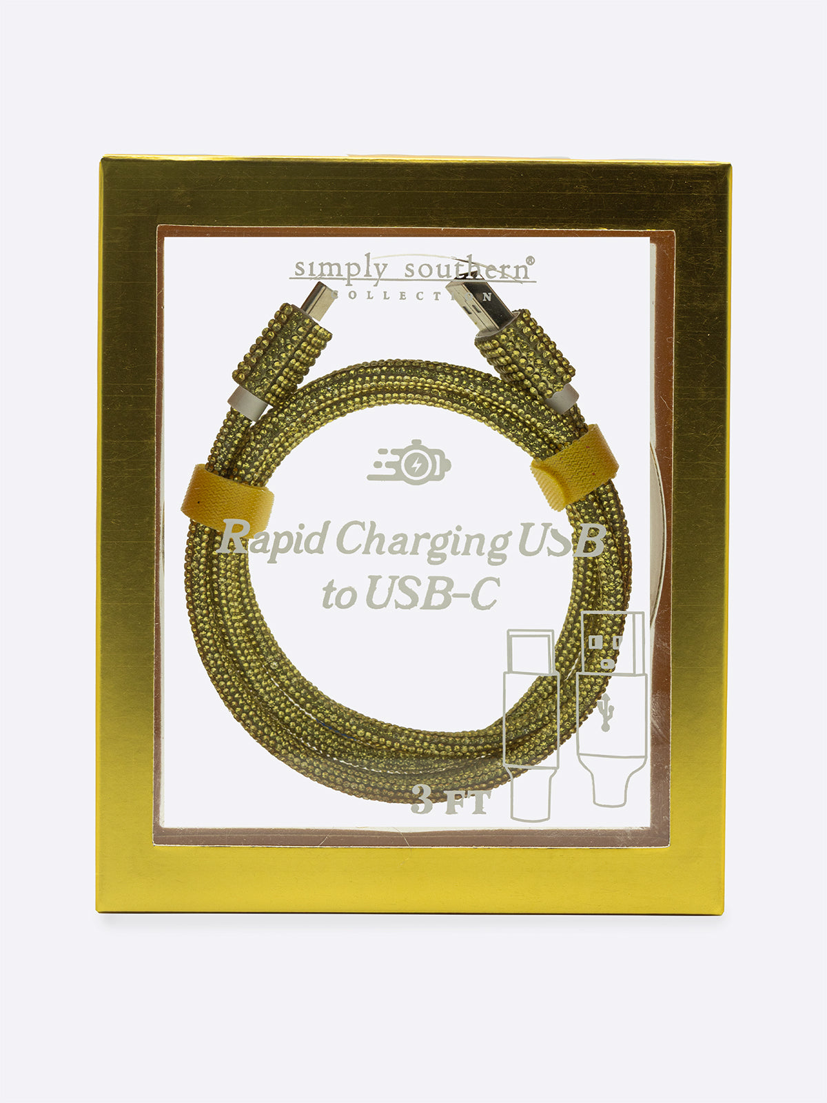 Simply Southern Gold Glitter Charger
