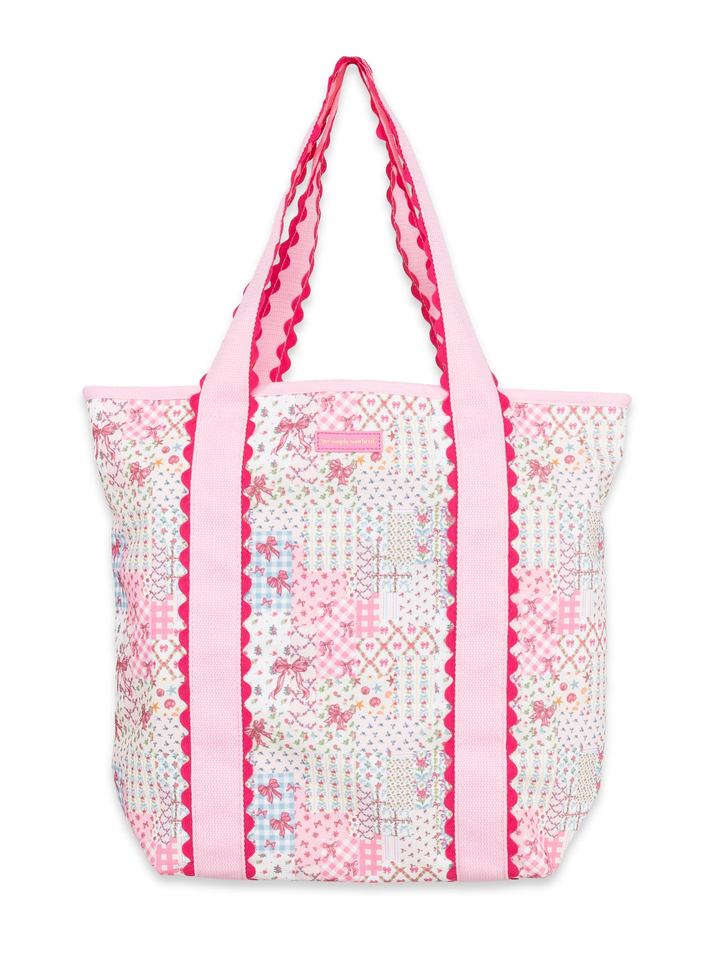 Simply Southern Quilt Ribbon Scalloped Tote Bag