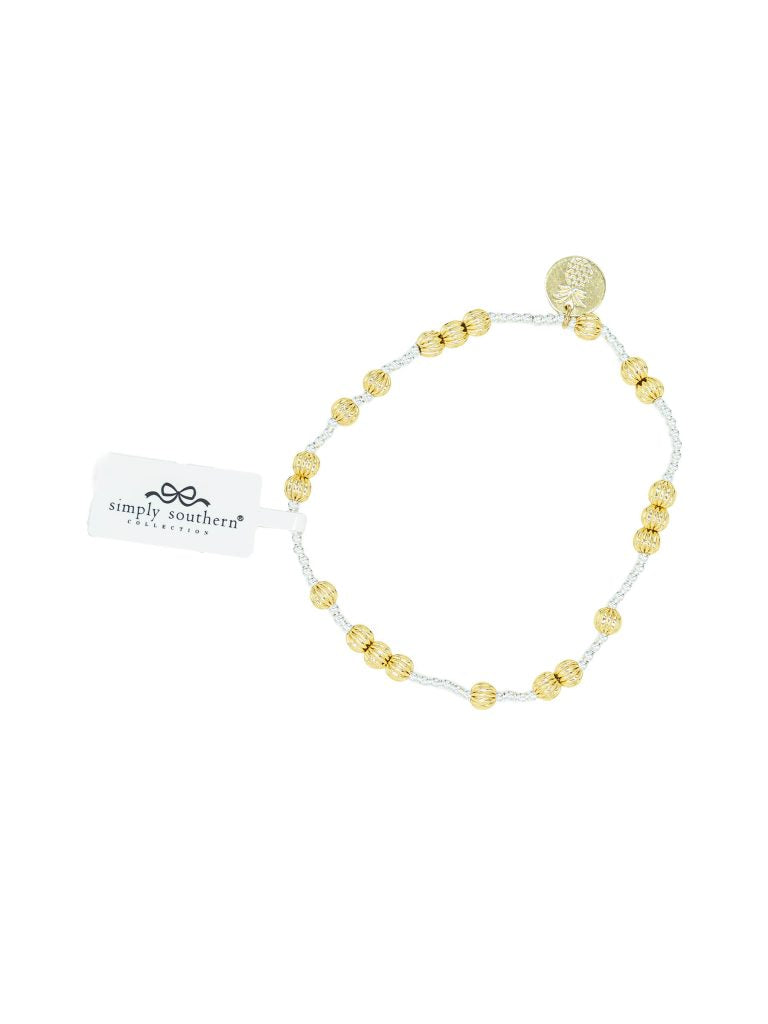 Simply Southern Gold and Silver Beaded Bracelet