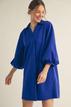 The Alyssa 3/4 puff sleeves dress