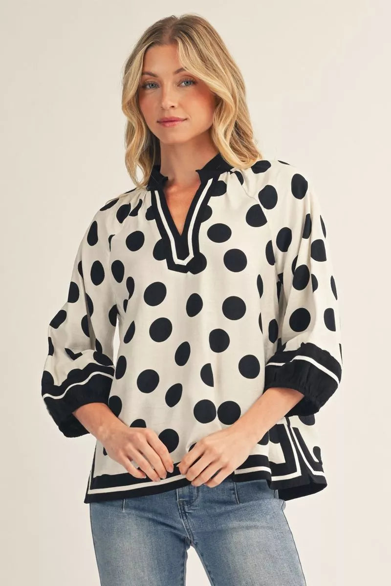 The Norah Polka Dot Blouse