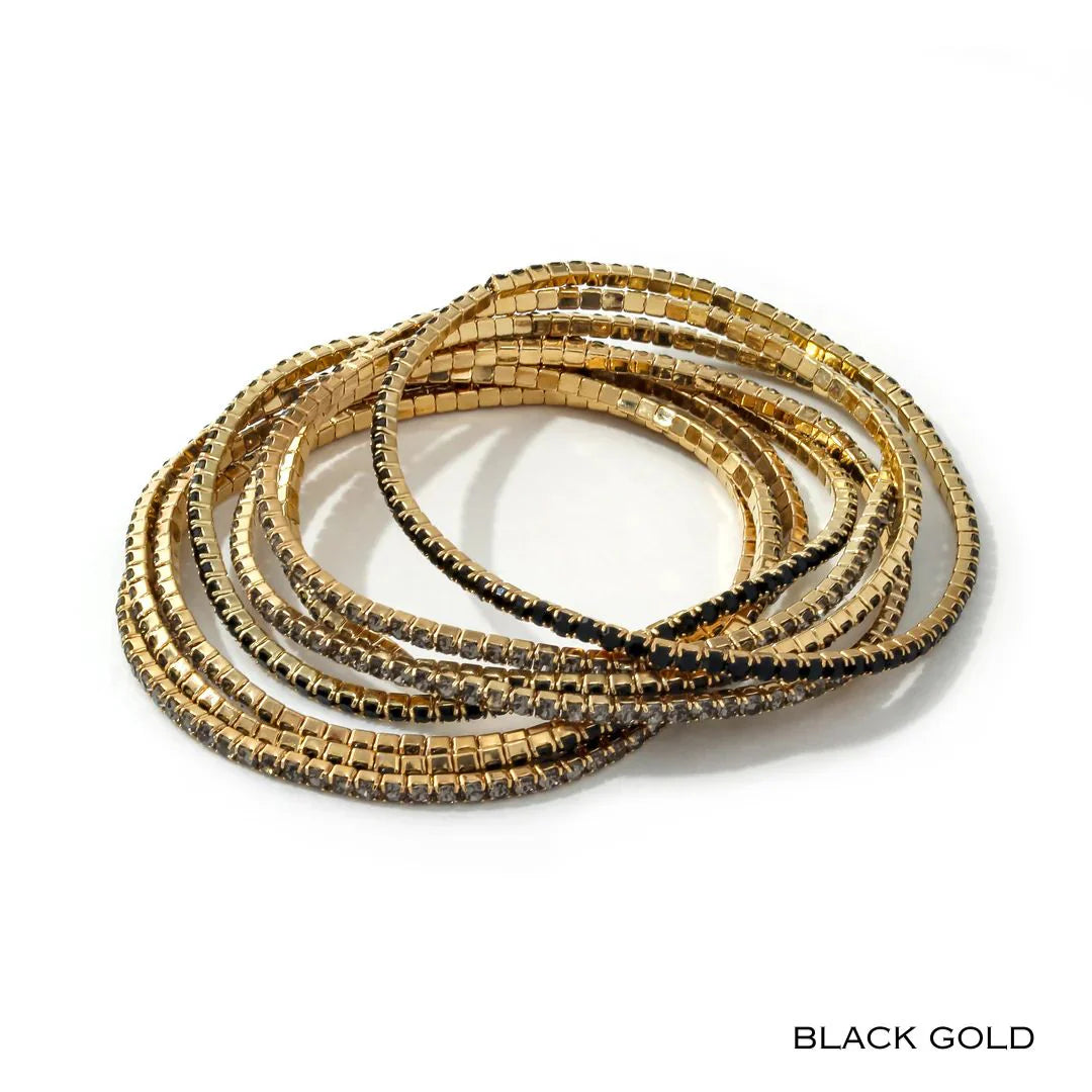 Erimish Black and Gold Confetti Stack