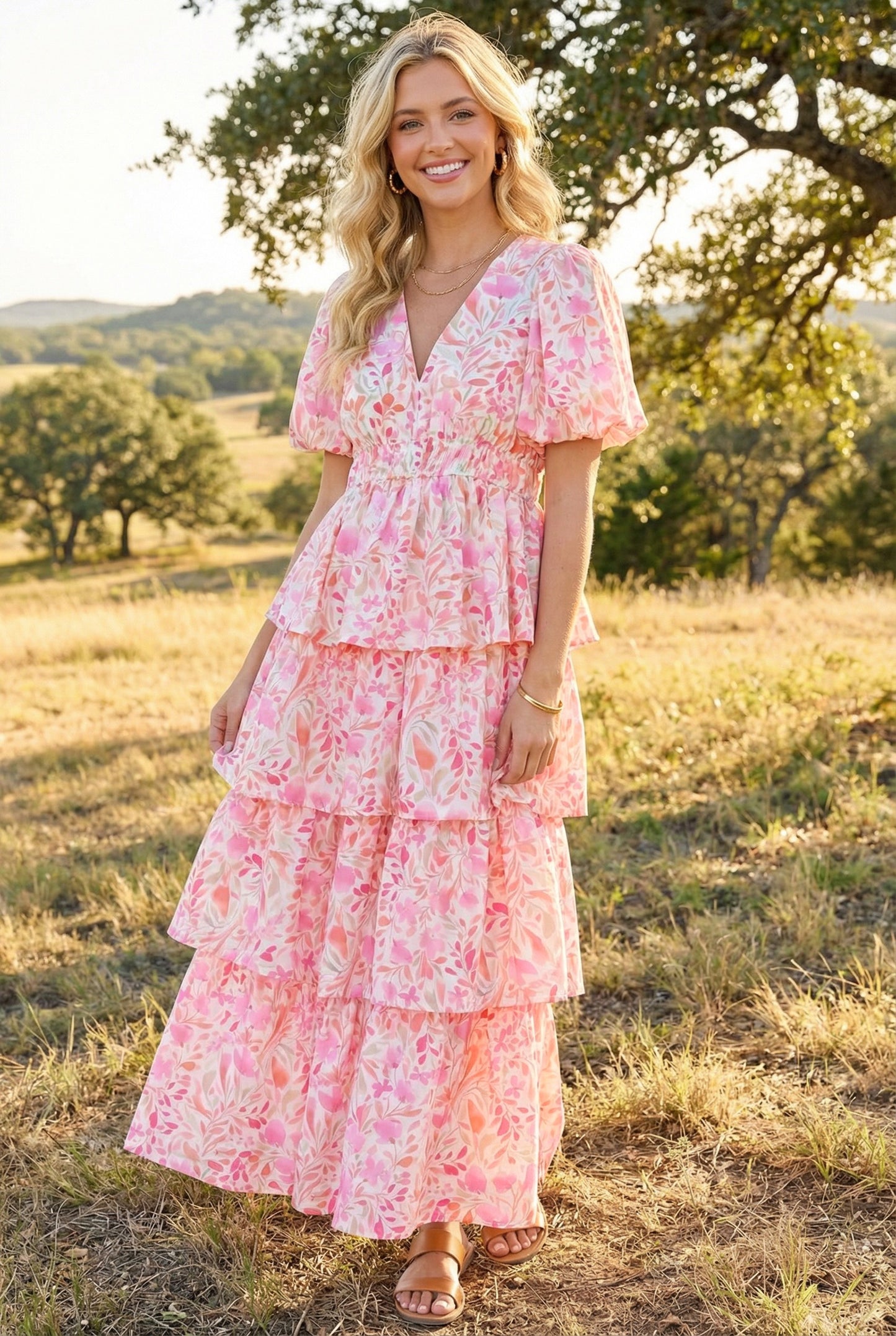 The Alora Floral Ruffled Dress