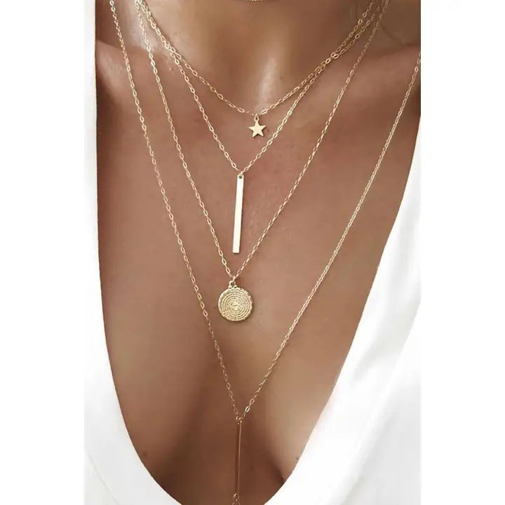 Boho Multi-Layered Gold Necklace