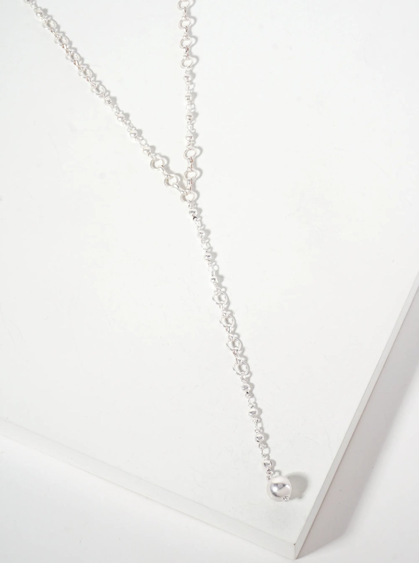 3-inch Ball-Chain Drop 20-Inch Y Necklace
