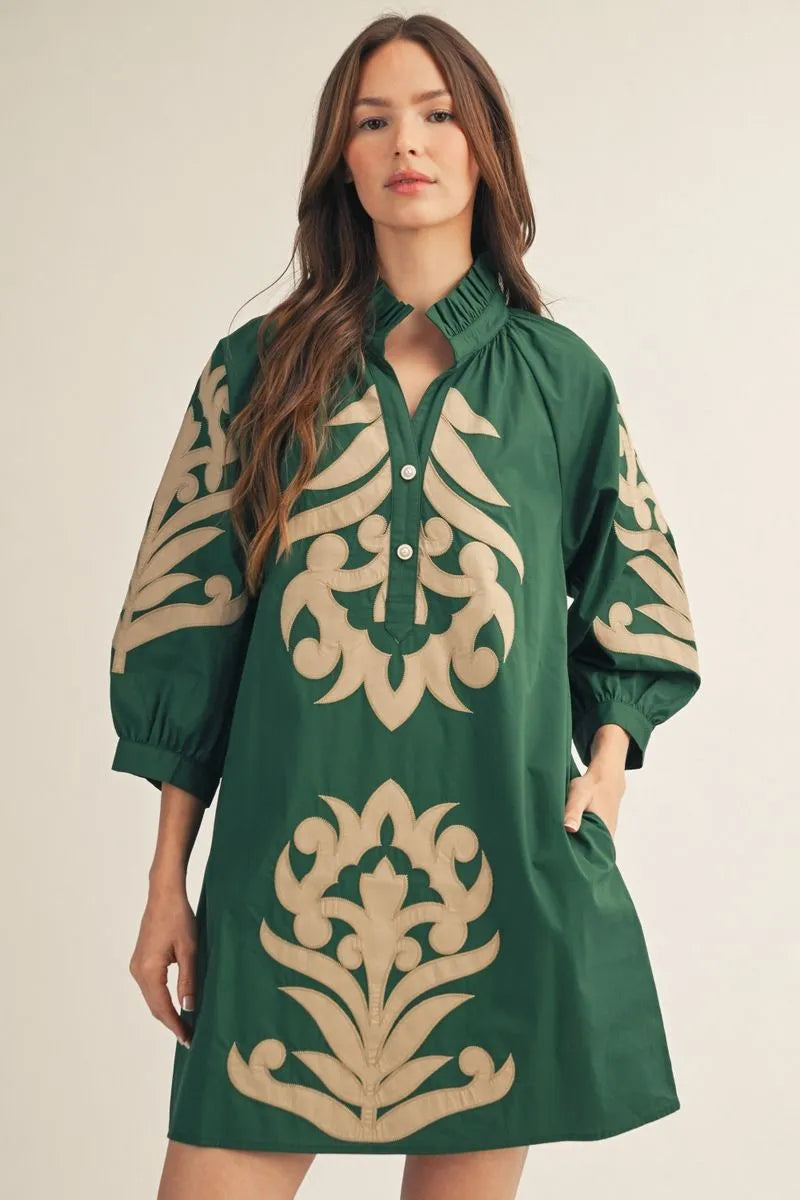 The Lotti Hunter Green Dress
