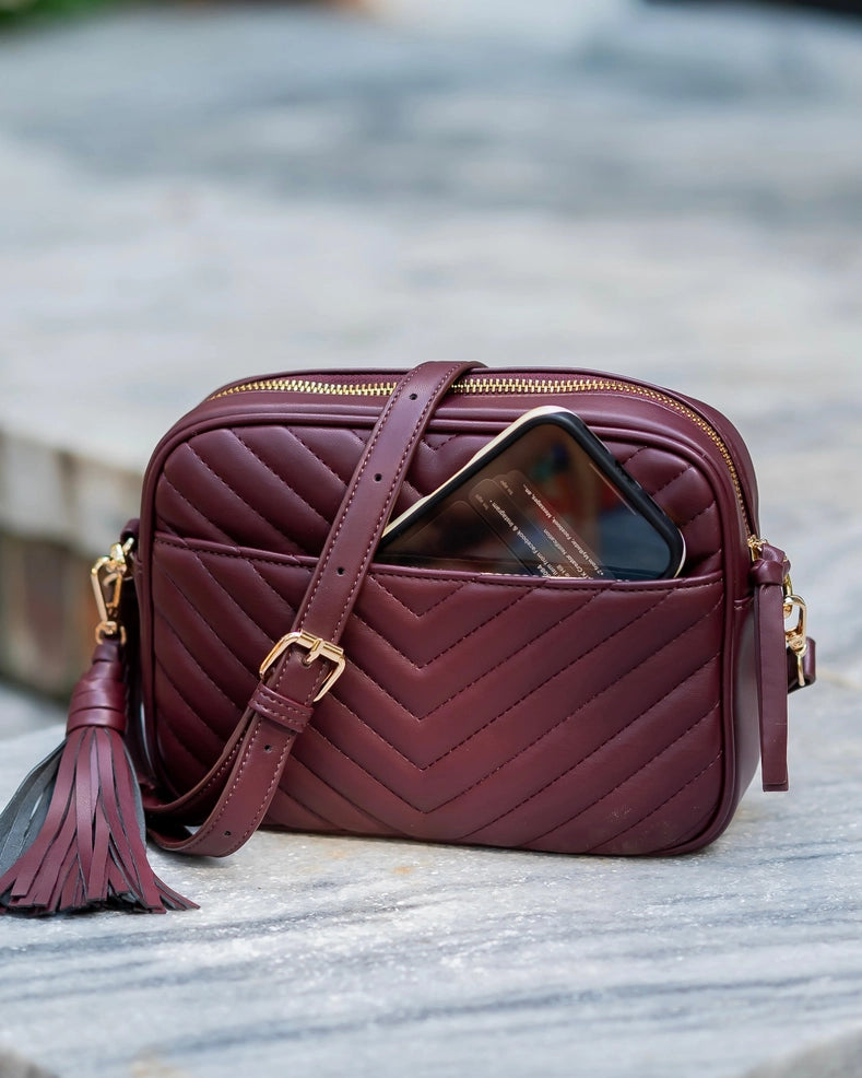 Caroline Hill Greer Crossbody Burgundy