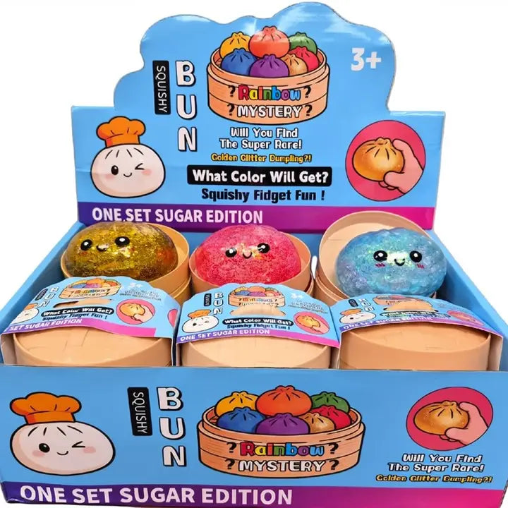 Squishy Glitter Hard Squeeze Dumpling Toy