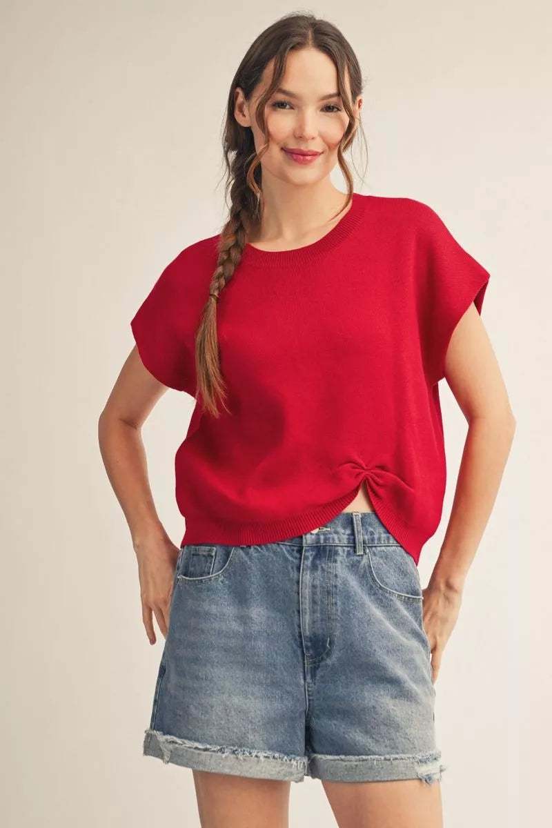 The Isabel Burgundy Sweater Top