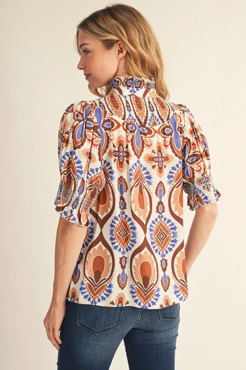 The Jenna Short Puff Sleeve Top