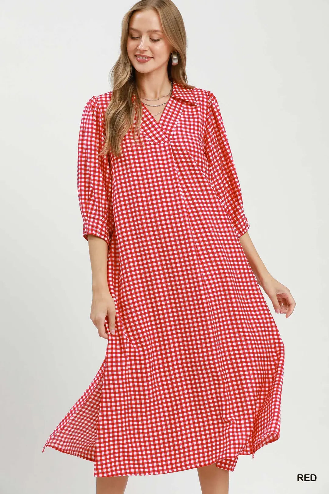 Ruby Gingham Midi Dress