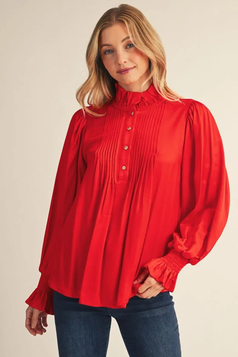 Holiday Scarlet Blouse