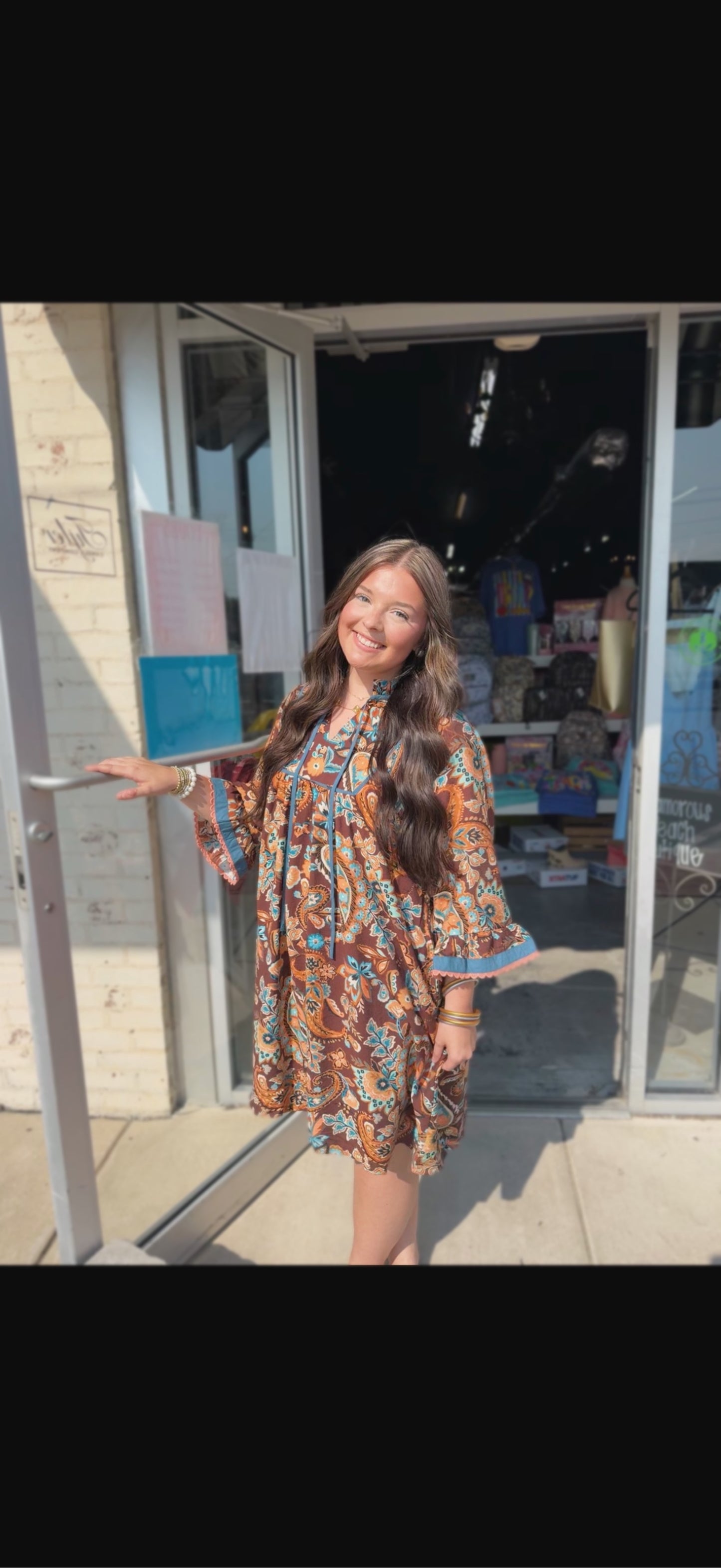 Paisley Print Mini Dress