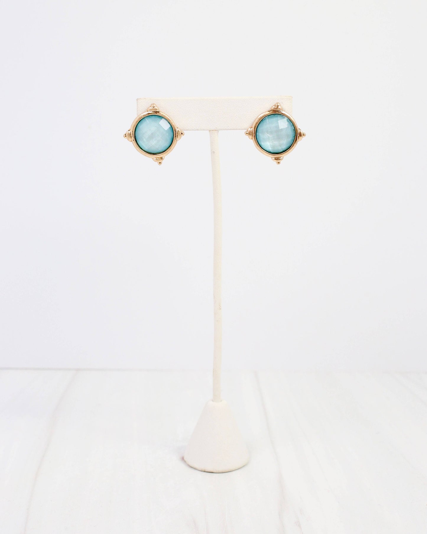 Rochester Faceted Stud Earring Turquoise: Default