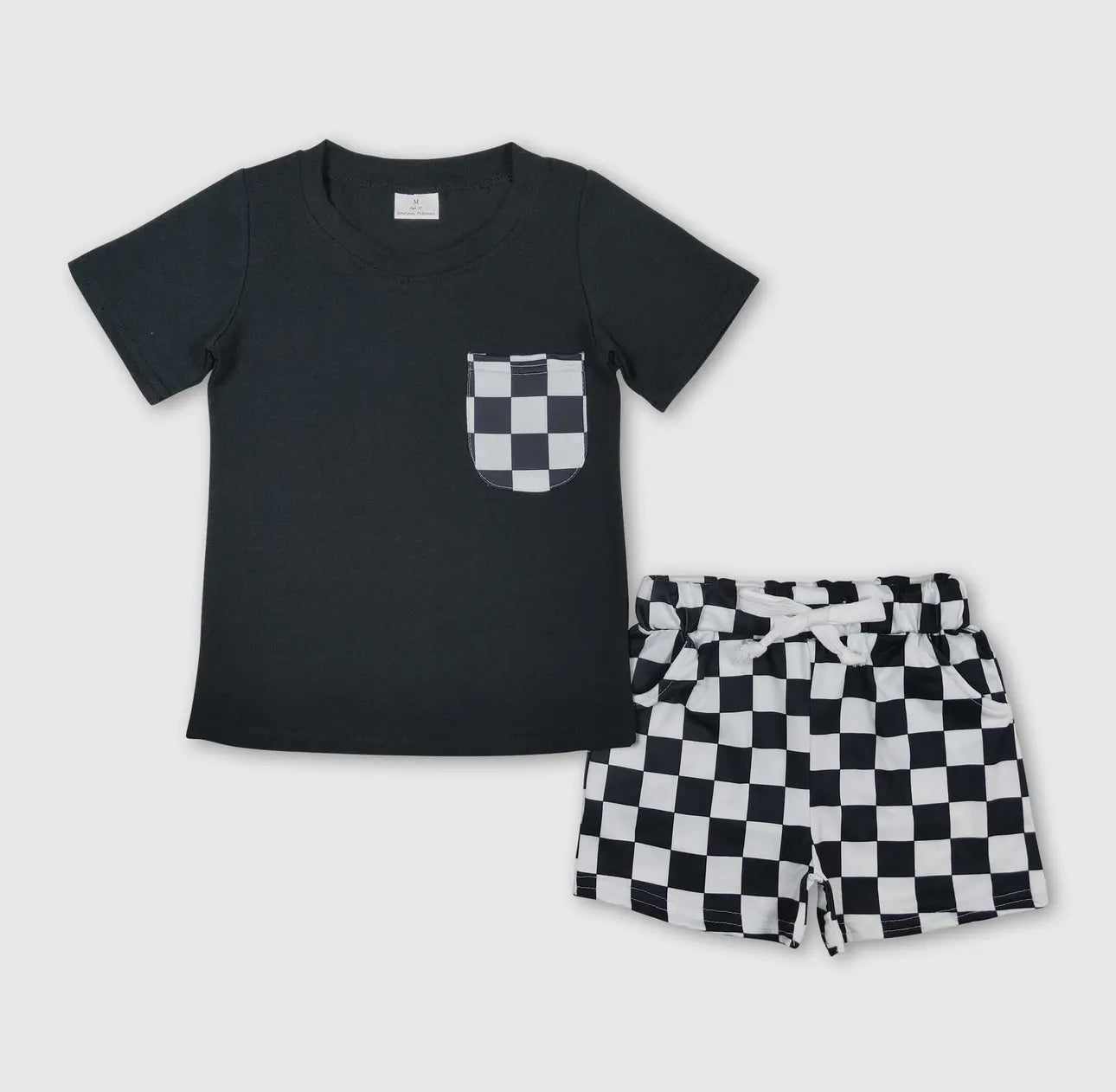 Youth Black Checkered Set