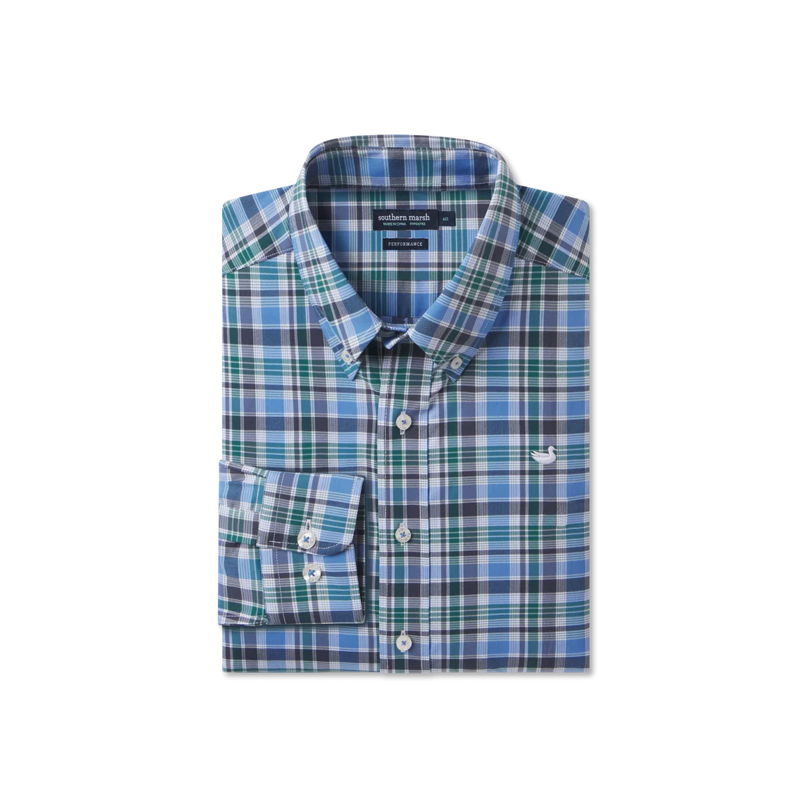 Southern Marsh Franklin Plaid Performance Dress Shirt