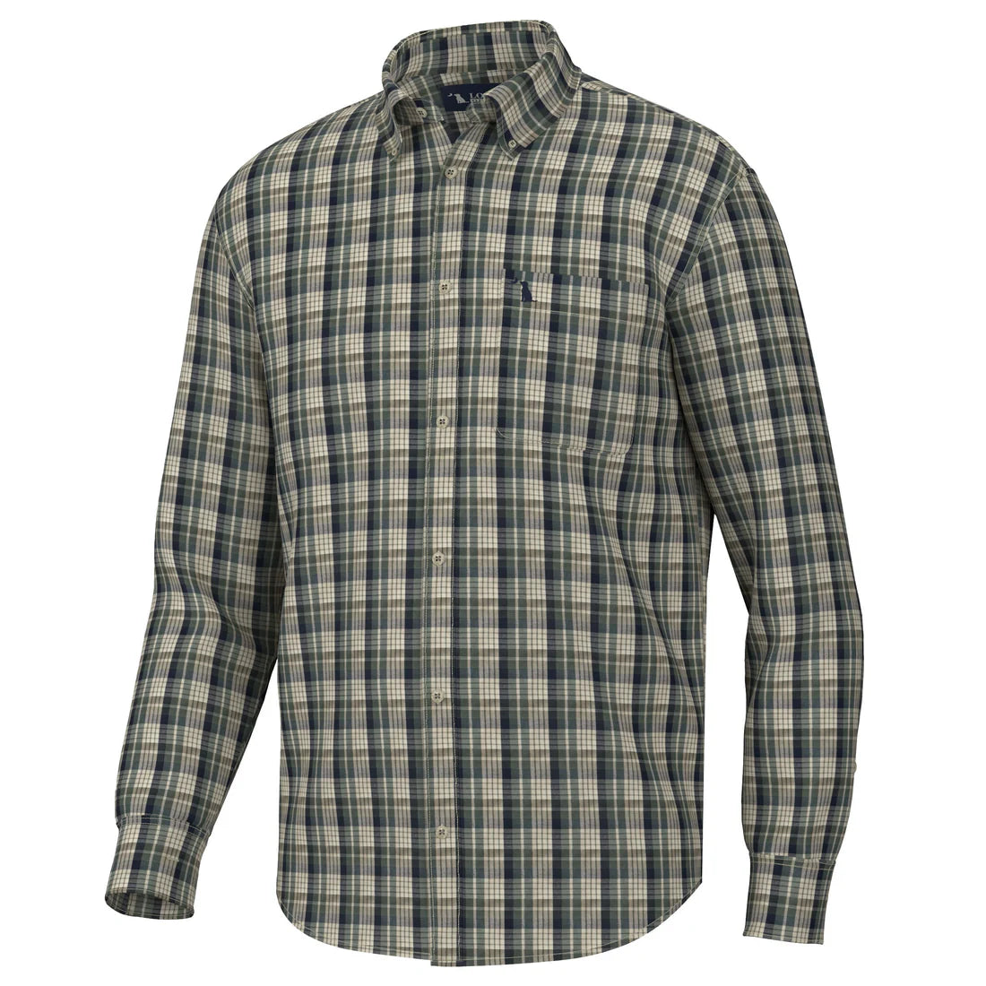 Local Boy Grange Dress Shirt -Olive, Green, Navy