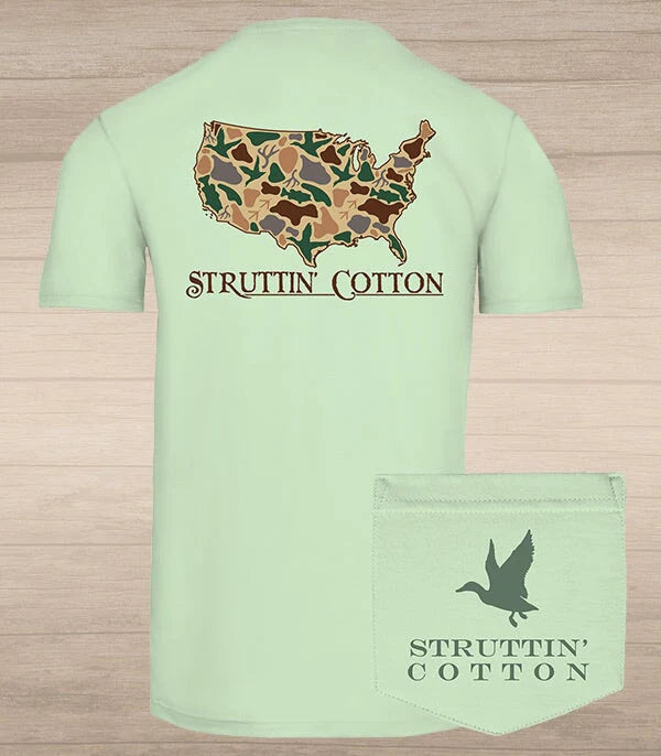 Struttin' Cotton Youth USA Standout Camo Tee