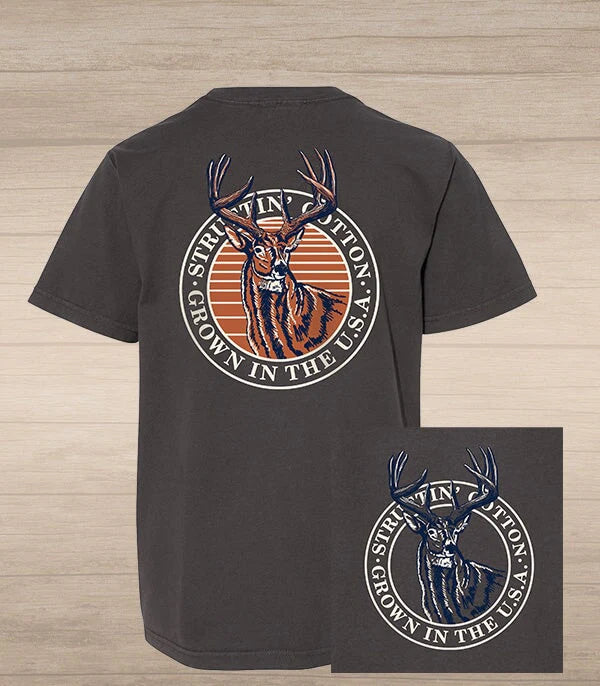 Struttin Cotton Youth Whitetail Badge Tee