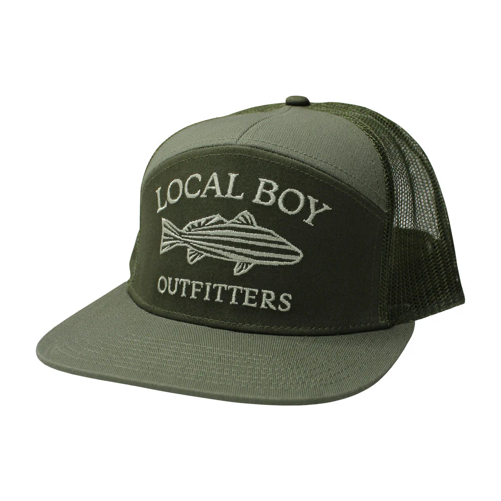 Local Boy Fishing Lines 7 Panel Hat