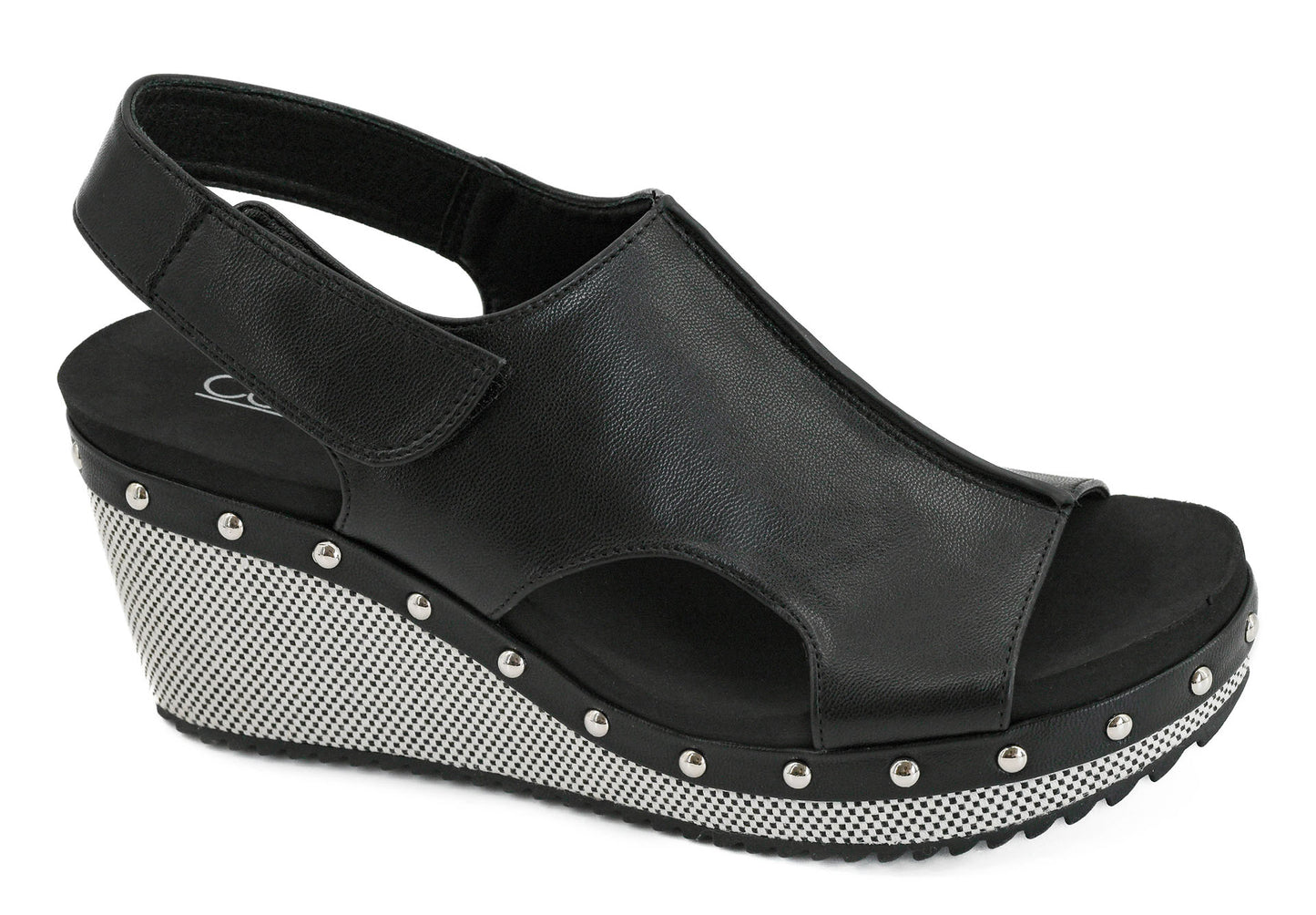 Corkys For Keeps Black Combo Wedge
