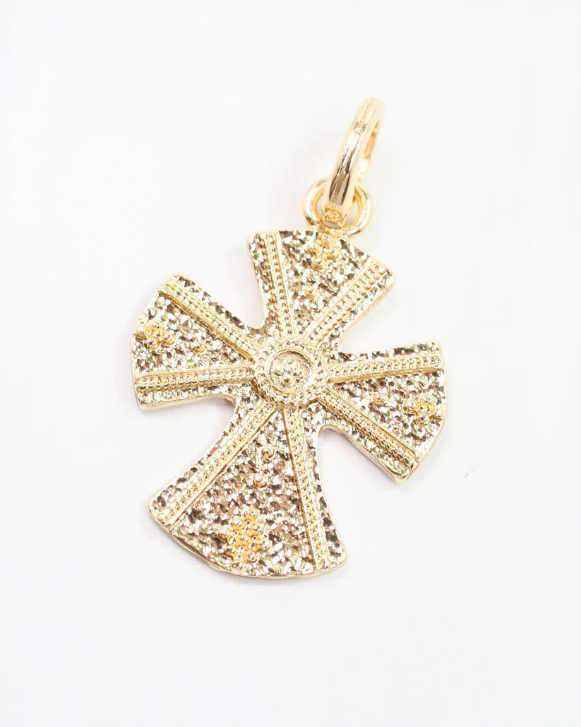 Gold Brunson Cross Charm