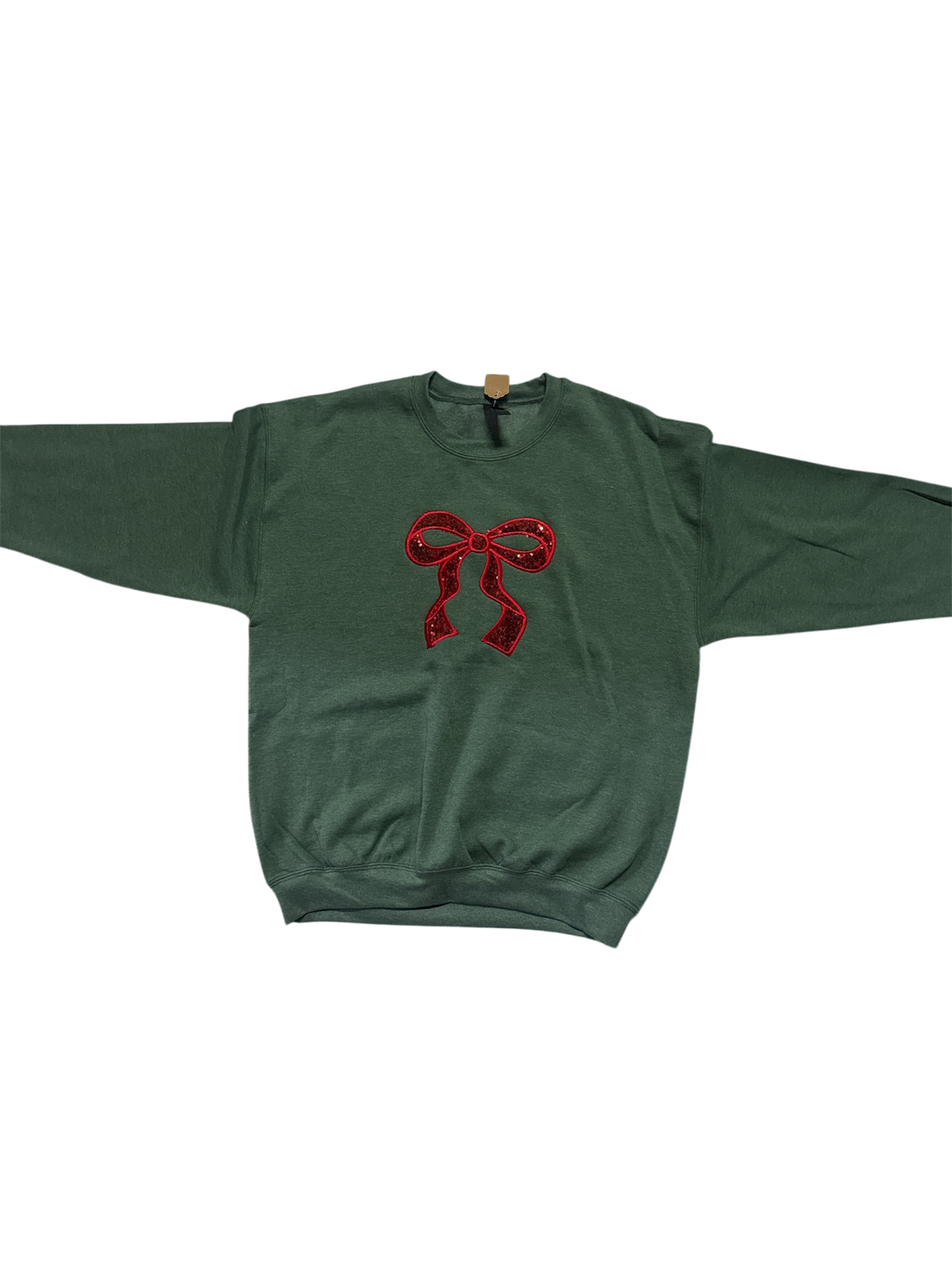 Red Sequin Bow Sweatshirt