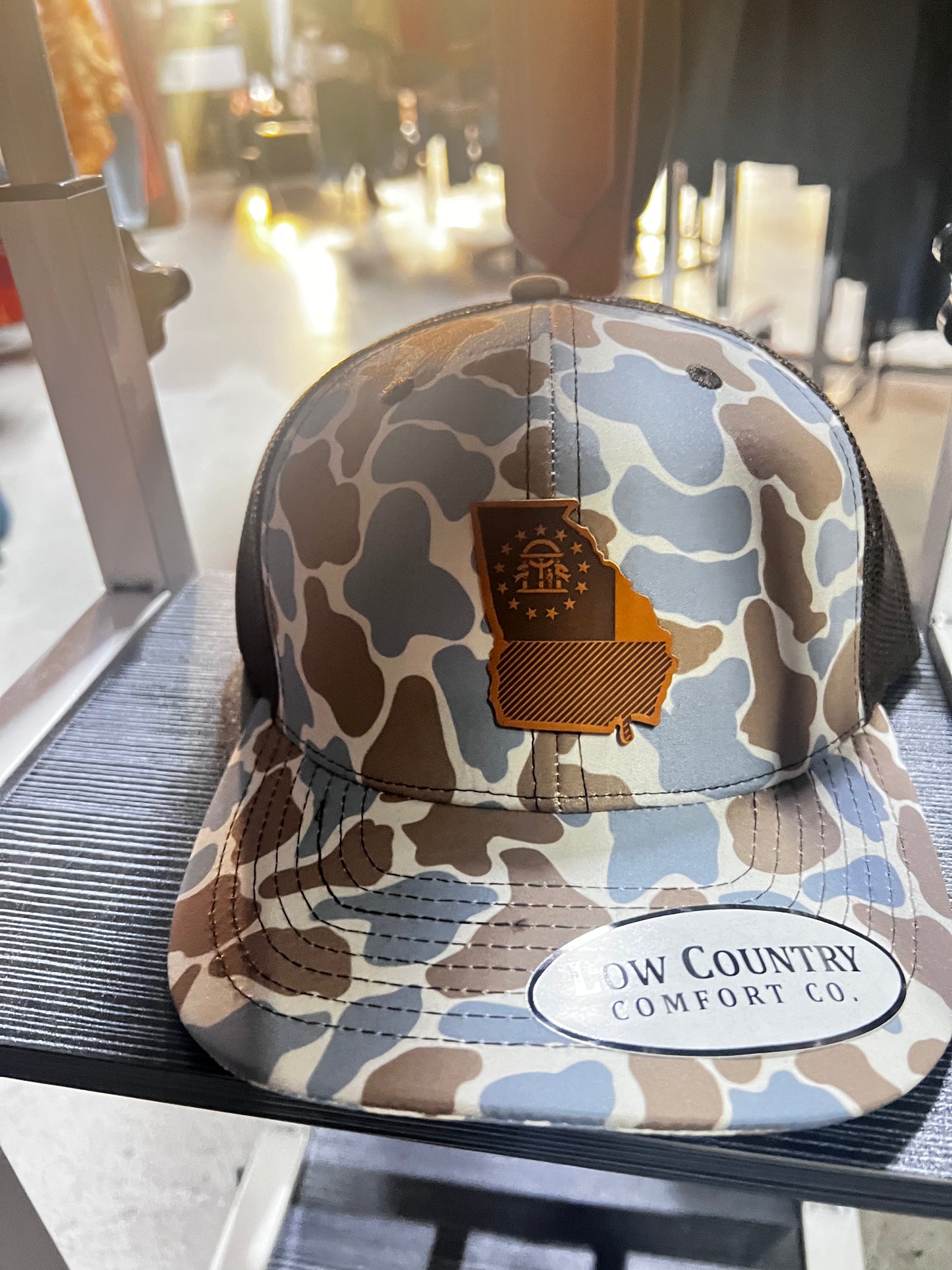 Blue Camo GA Flag Hat