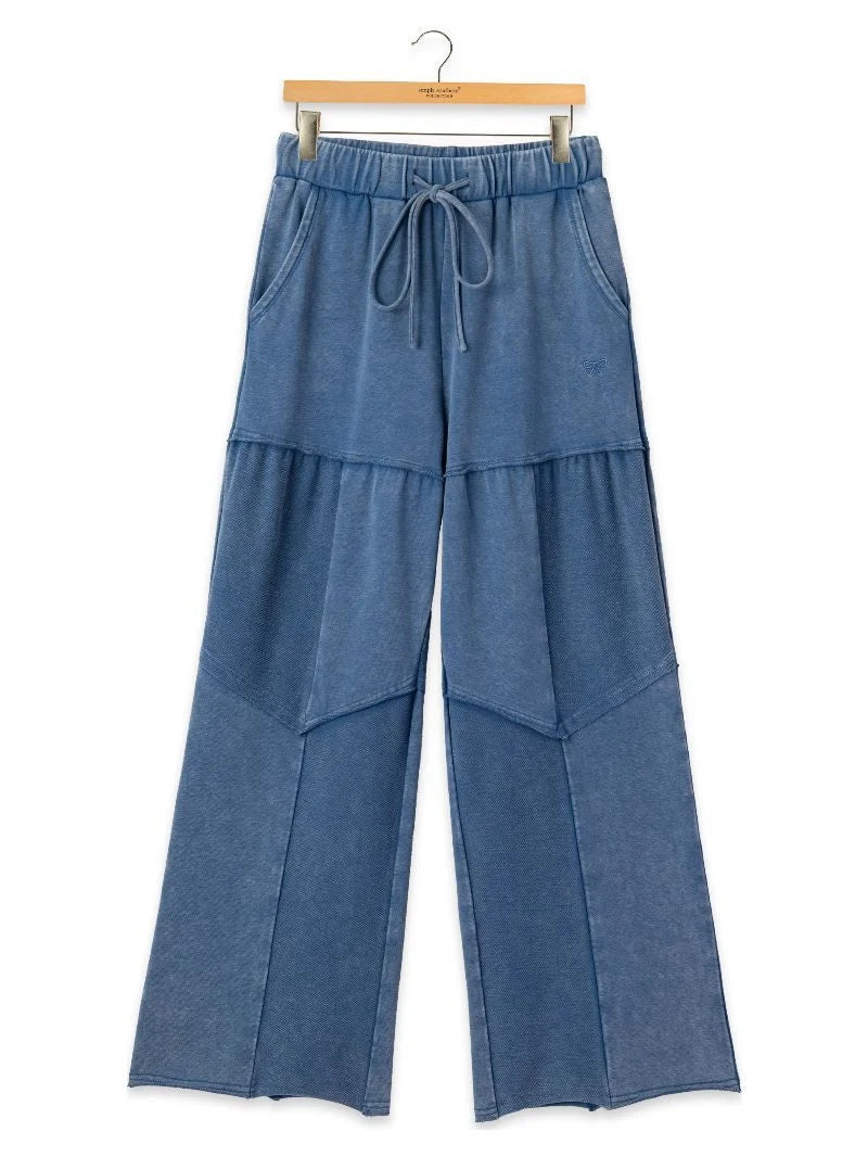 The Blue Mineral Wash Wide Leg Pants