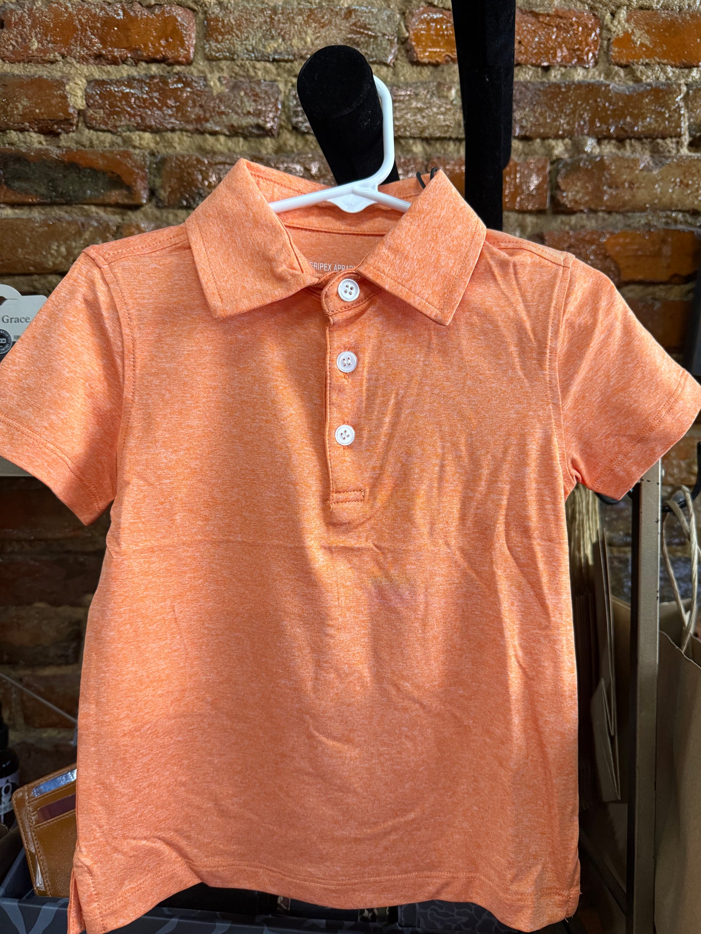 Youth Meripex Orange Heather Polo