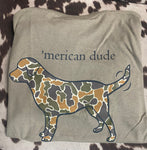 Mens Simply Southern Camo Dog Short Sleeve T shirt