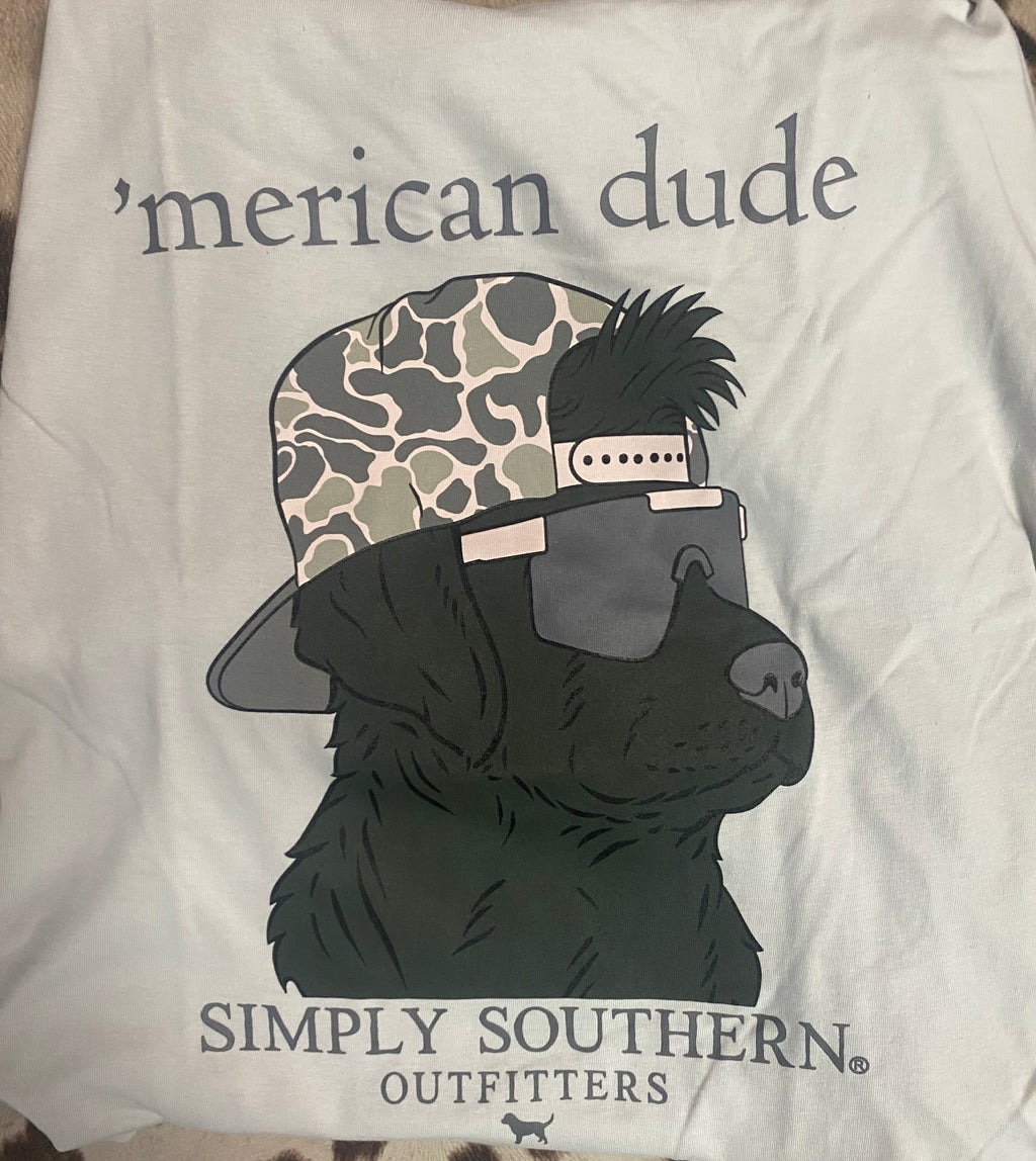 Mens Simply Southern Dude Whitewater T shirt