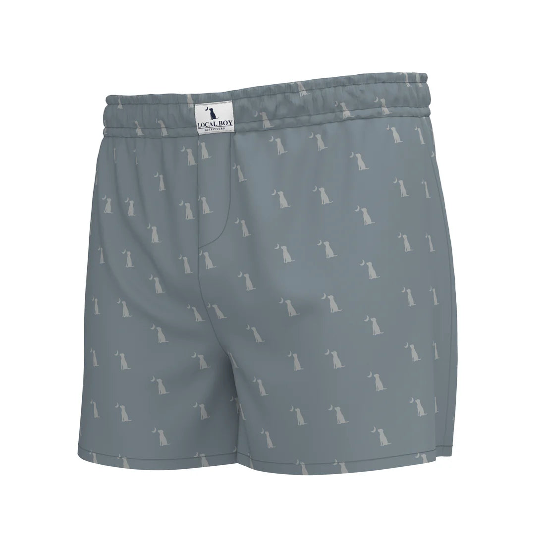 Local Boy Slate Dog and Moon Boxer Shorts