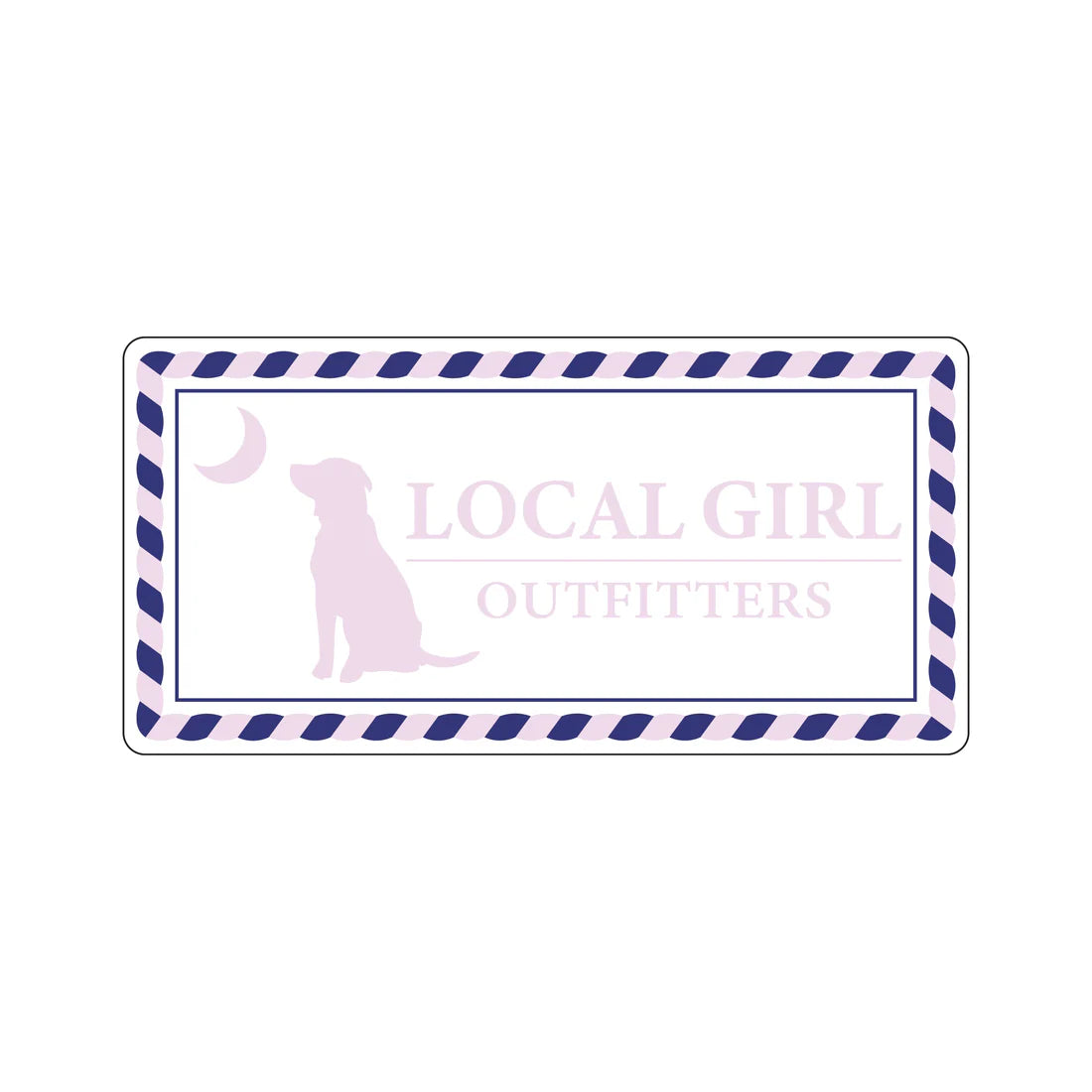 Local Girl Rope Plate Decal Sticker