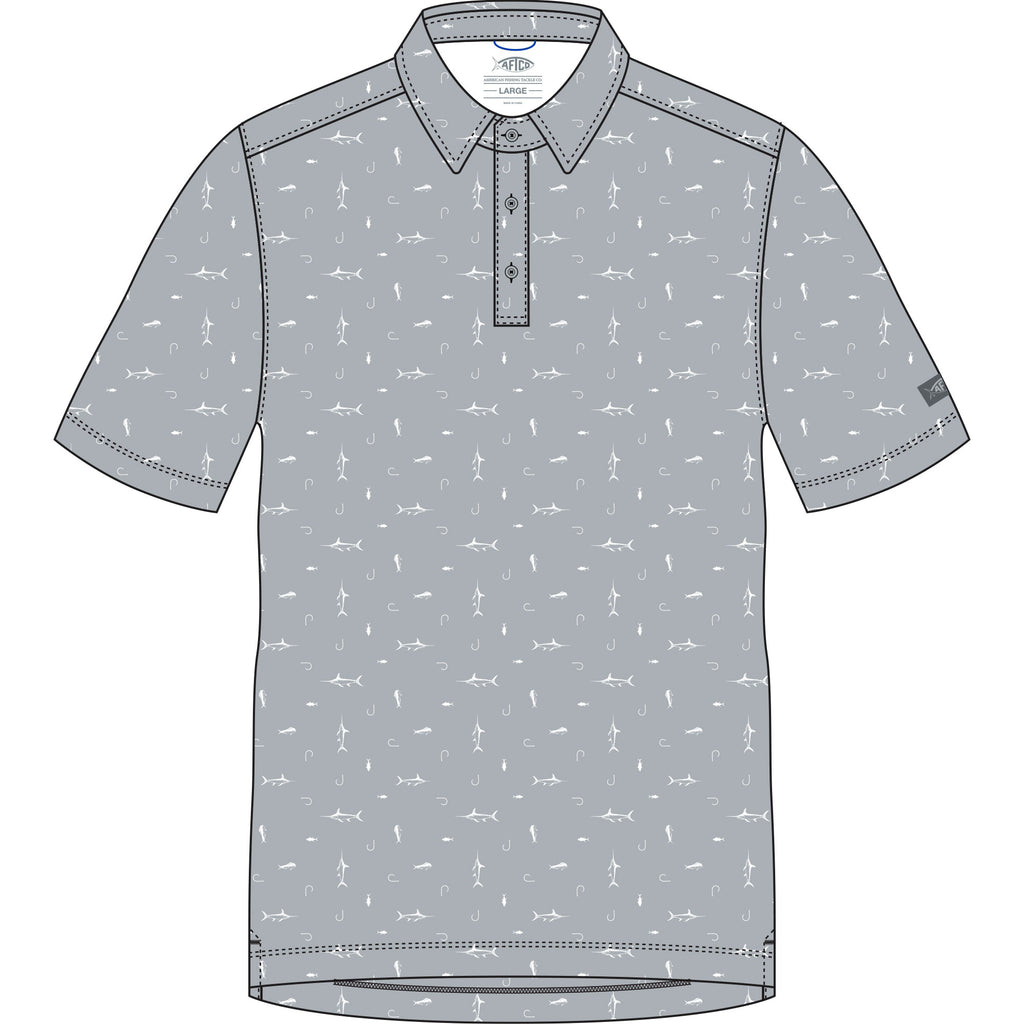 AFTCO cypress printed polo