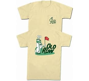 Old Row The 19th Hole Golf Bag Pocket Tee-Banana