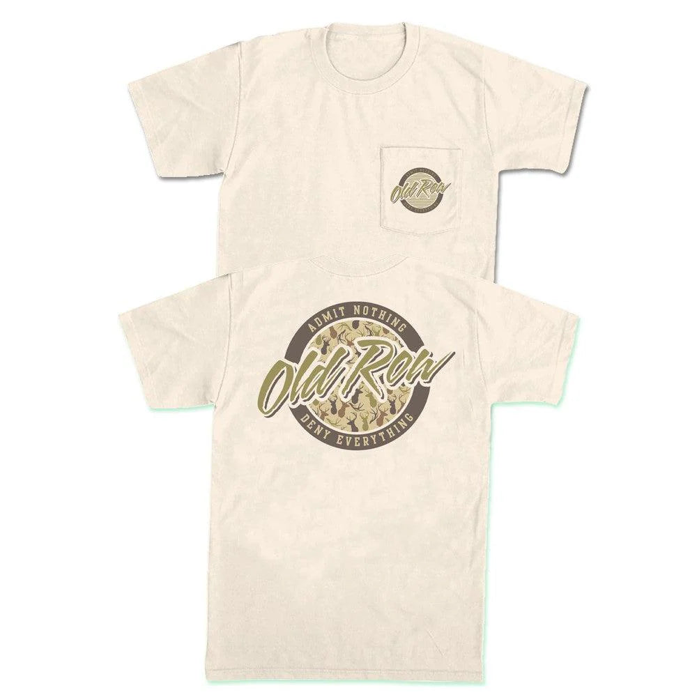 Old Row Ivory Deer Camo Circle Logo Pocket Tee