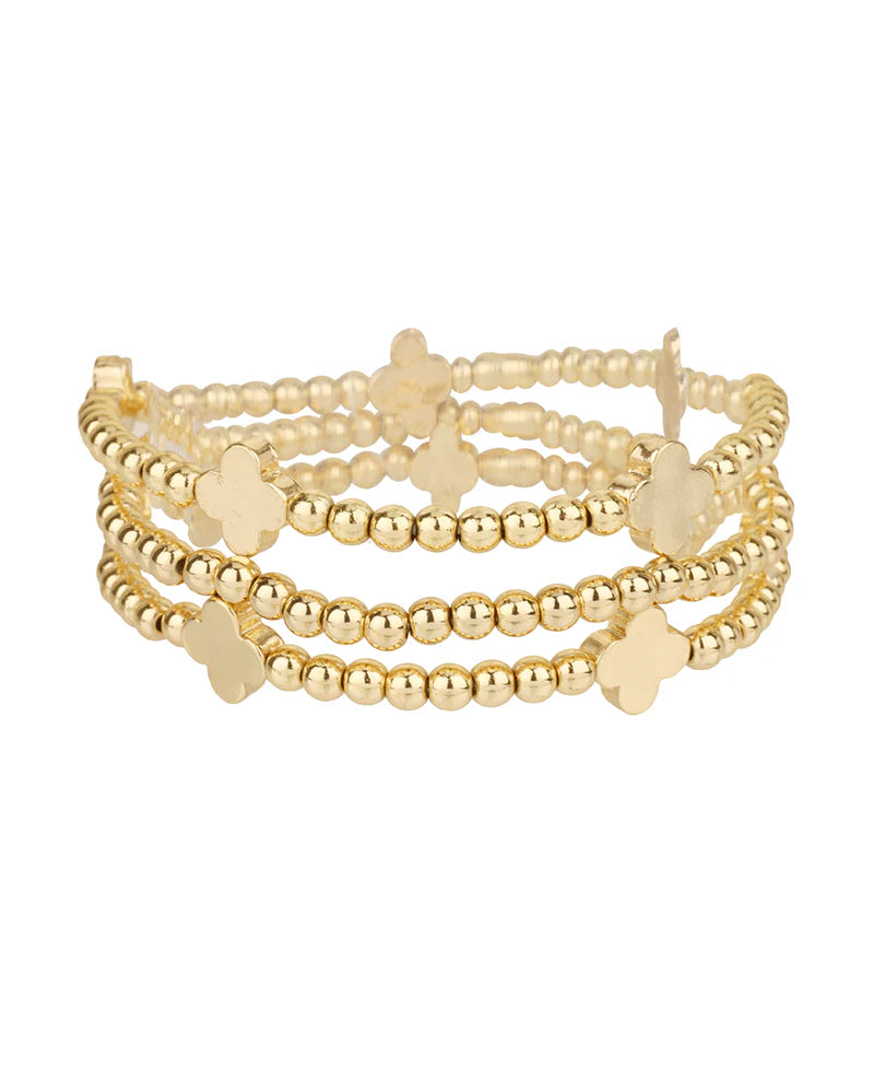 CCB Ball & Clover Elastic Bracelet