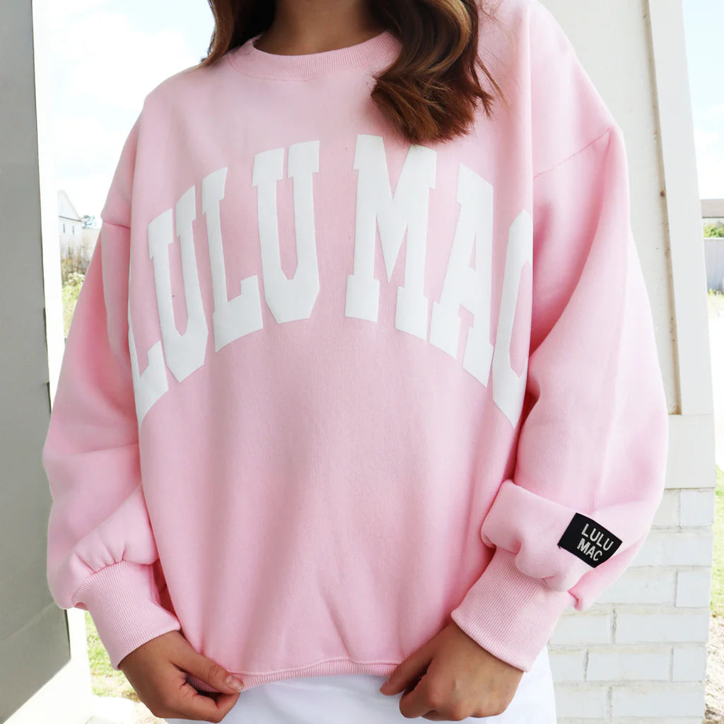 LULU MAC Pink/White Sweatshirt