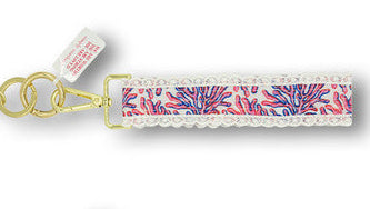 Simply Southern Lace Key fob CORAL